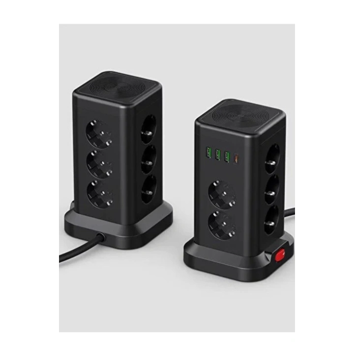BFS Wp711 Akım Korumalı Priz Kablosuz Şarj İstasyonu 11x Soket 3x Usb 1xtype-c Kablolu Grup Priz