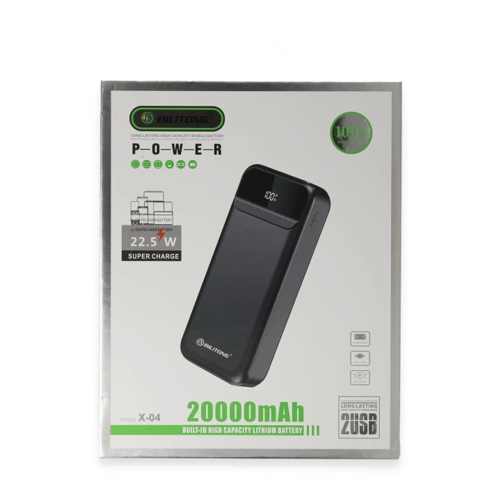 BFS X04 20.000 mAh Powerbank - Siyah