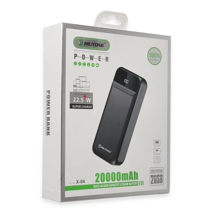 BFS X04 20.000 mAh Powerbank - Siyah