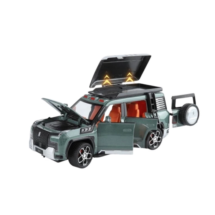 BFS  XHD-B2432 -Vardem Çek Bırak  Işıklı ve Sesli Kapıları Açılan Lr Jeep 1:24