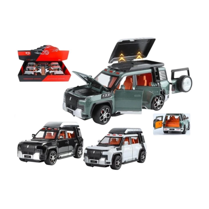 BFS  XHD-B2432 -Vardem Çek Bırak  Işıklı ve Sesli Kapıları Açılan Lr Jeep 1:24