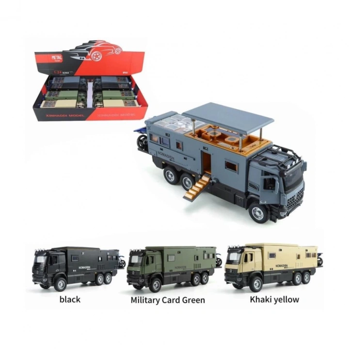 BFS  XHD-B3217 -Vardem Çek Bırak Işıklı ve Sesli Model Motorlu Karavan 1:24