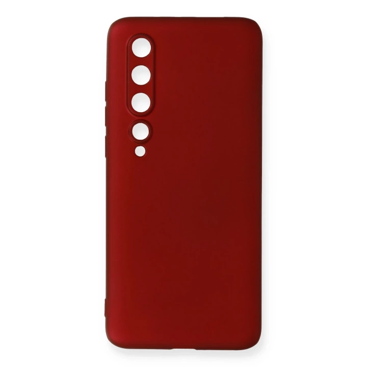BFS  Xiaomi Mi 10 Kılıf First Silikon - Bordo