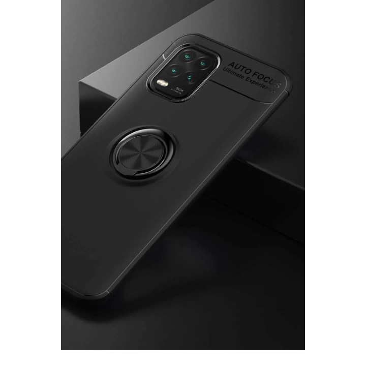 BFS  Xiaomi Mi 10 Lite Kılıf Range Yüzüklü Silikon - Siyah
