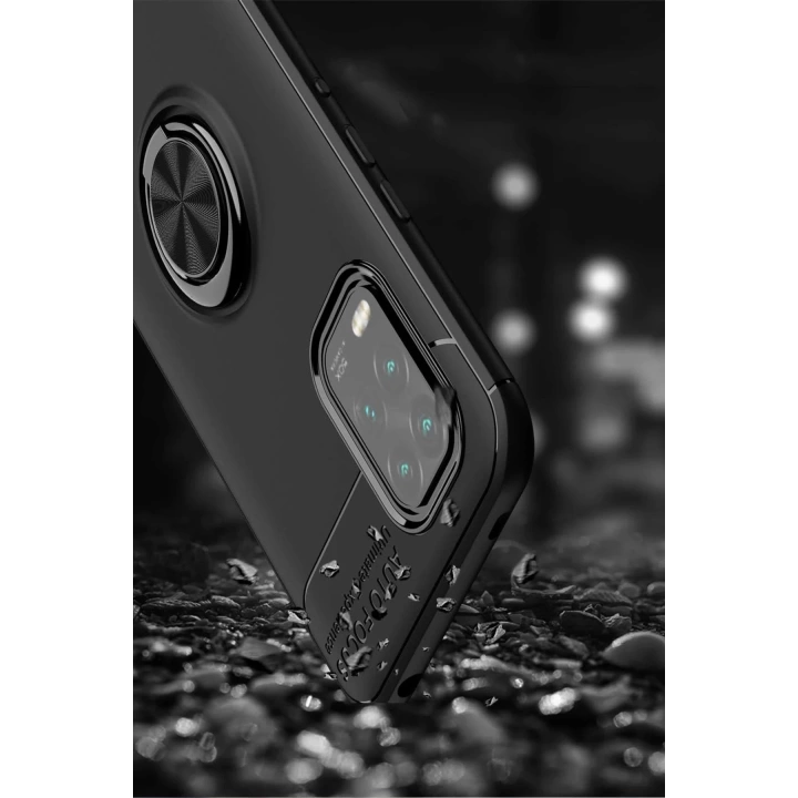 BFS  Xiaomi Mi 10 Lite Kılıf Range Yüzüklü Silikon - Siyah
