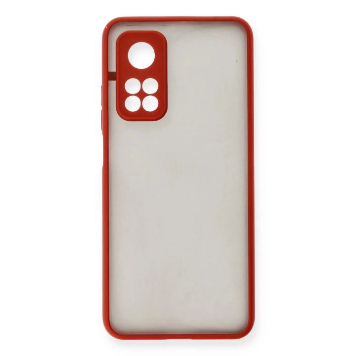 BFS  Xiaomi Mi 10T Kılıf Montreal Silikon Kapak - Kırmızı