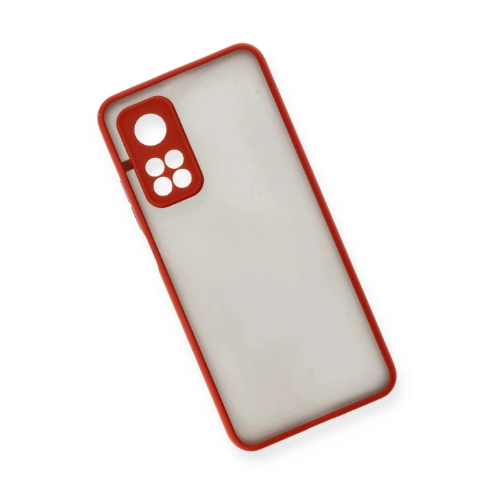 BFS  Xiaomi Mi 10T Kılıf Montreal Silikon Kapak - Kırmızı