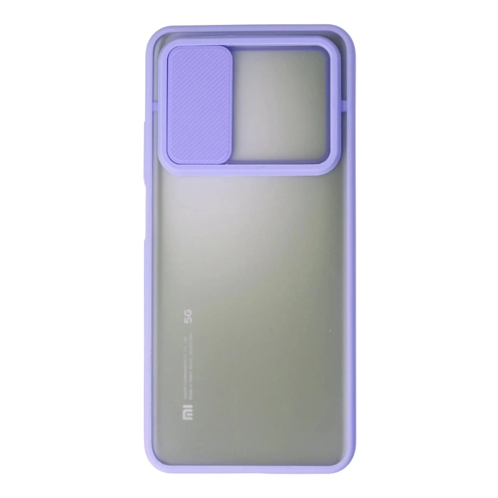 BFS  Xiaomi Mi 10T Kılıf Palm Buzlu Kamera Sürgülü Silikon - Lila