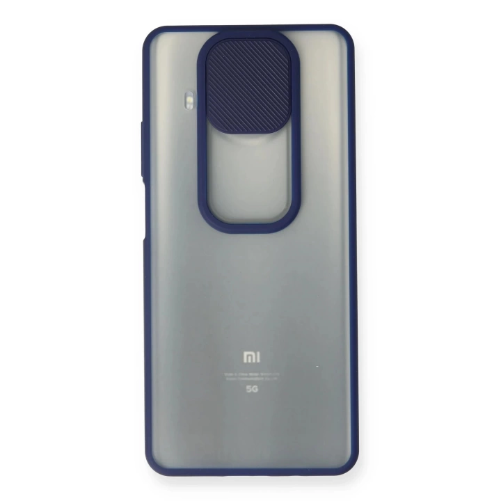 BFS  Xiaomi Mi 10T Lite Kılıf Palm Buzlu Kamera Sürgülü Silikon - Lacivert