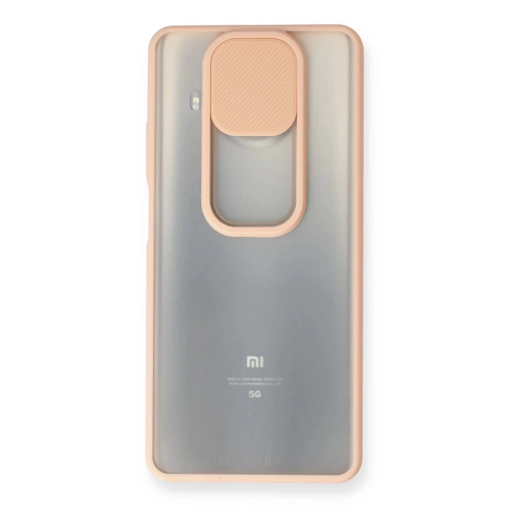 BFS  Xiaomi Mi 10T Lite Kılıf Palm Buzlu Kamera Sürgülü Silikon - Pembe