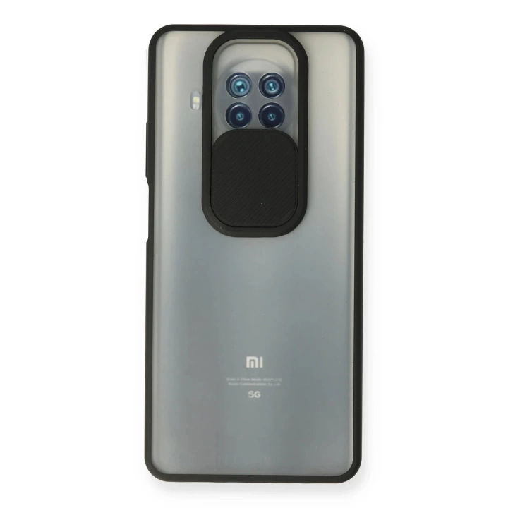 BFS  Xiaomi Mi 10T Lite Kılıf Palm Buzlu Kamera Sürgülü Silikon - Siyah