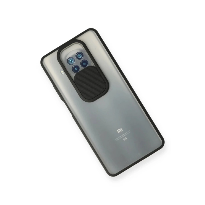 BFS  Xiaomi Mi 10T Lite Kılıf Palm Buzlu Kamera Sürgülü Silikon - Siyah