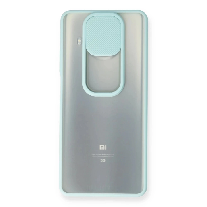 BFS  Xiaomi Mi 10T Lite Kılıf Palm Buzlu Kamera Sürgülü Silikon - Turkuaz