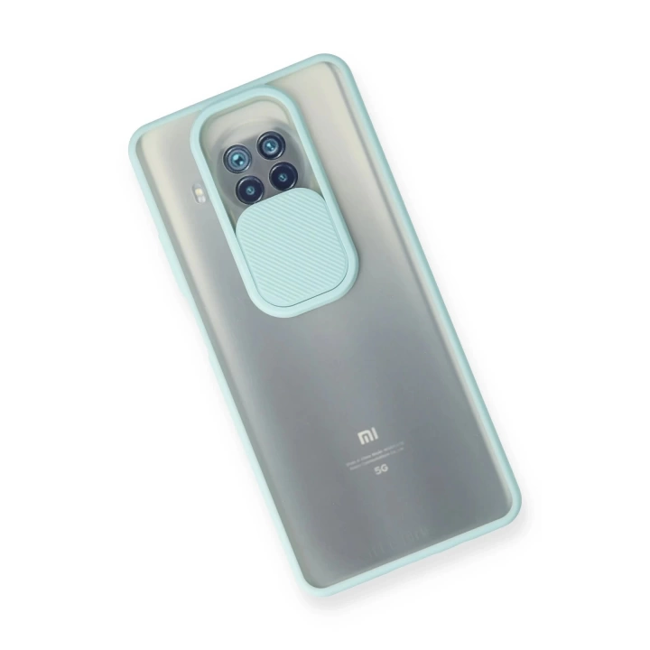 BFS  Xiaomi Mi 10T Lite Kılıf Palm Buzlu Kamera Sürgülü Silikon - Turkuaz