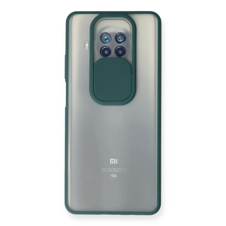 BFS  Xiaomi Mi 10T Lite Kılıf Palm Buzlu Kamera Sürgülü Silikon - Yeşil