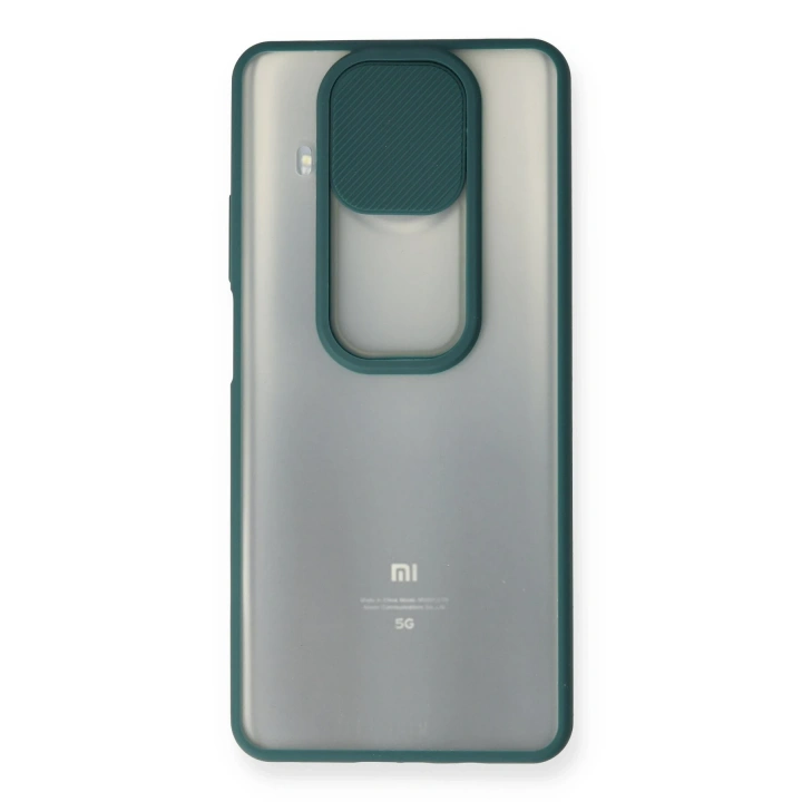 BFS  Xiaomi Mi 10T Lite Kılıf Palm Buzlu Kamera Sürgülü Silikon - Yeşil