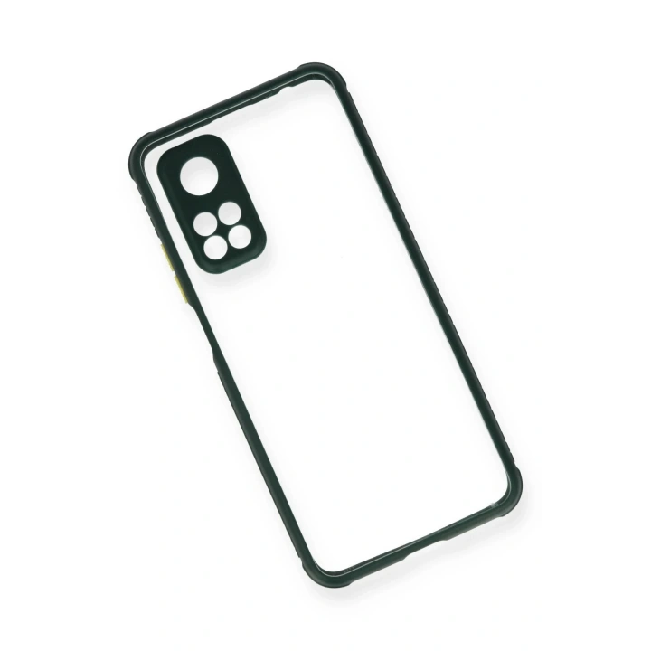 BFS Xiaomi Mi 10T Pro Kılıf Miami Şeffaf Silikon - Koyu Yeşil