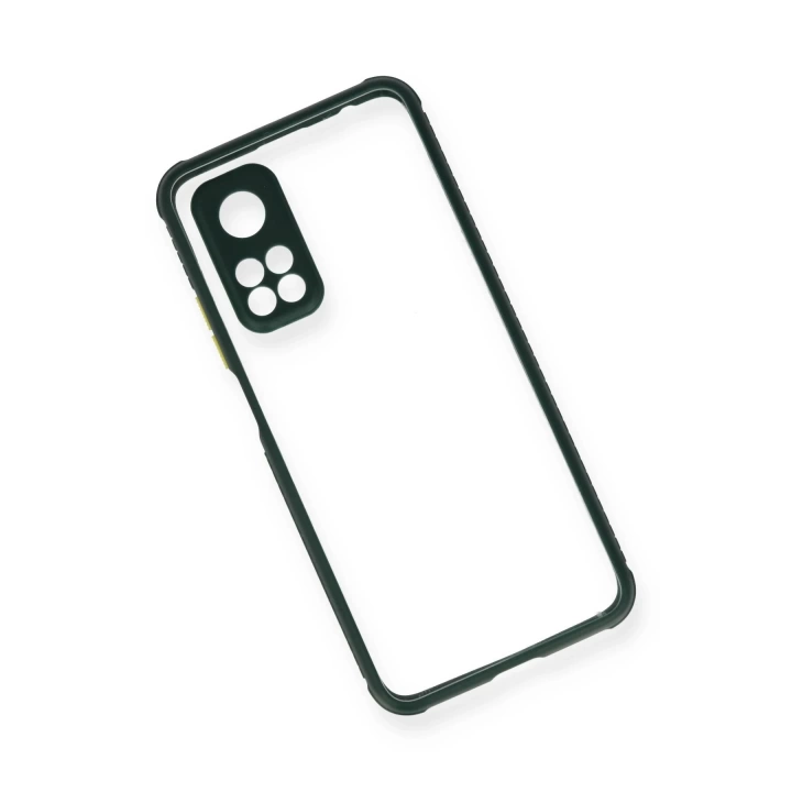 BFS  Xiaomi Mi 10T Pro Kılıf Miami Şeffaf Silikon - Koyu Yeşil