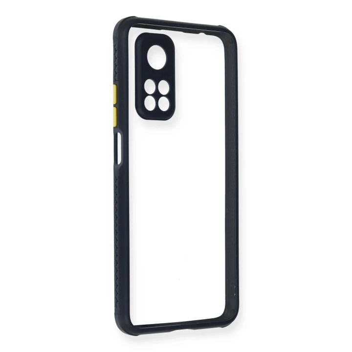 BFS  Xiaomi Mi 10T Pro Kılıf Miami Şeffaf Silikon - Lacivert