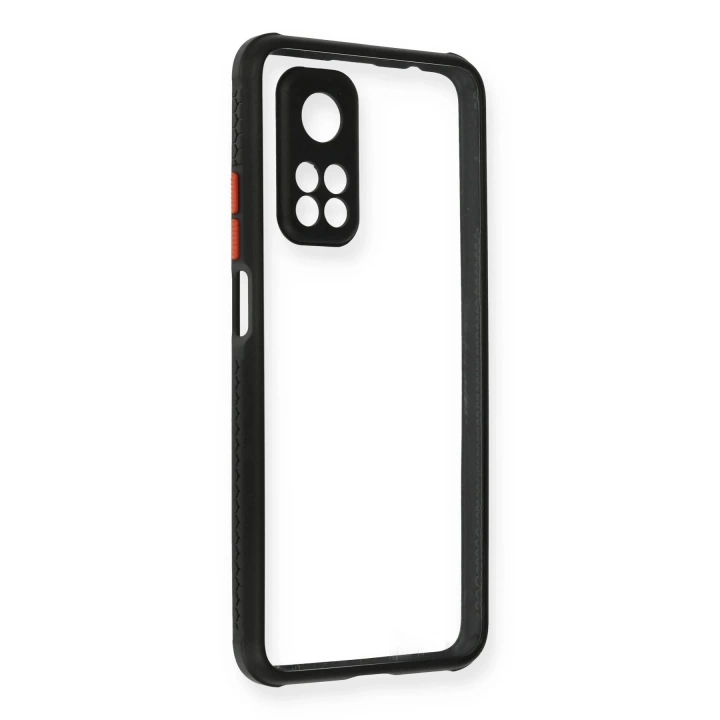 BFS  Xiaomi Mi 10T Pro Kılıf Miami Şeffaf Silikon - Siyah
