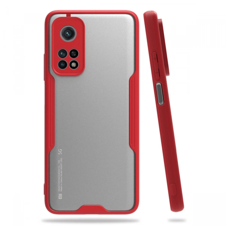 BFS  Xiaomi Mi 10T Pro Kılıf Platin Silikon - Kırmızı