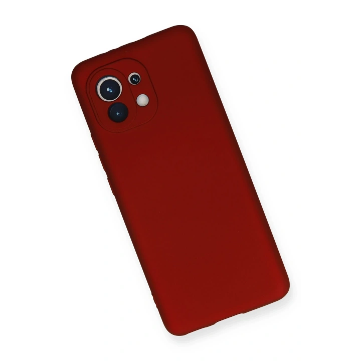BFS  Xiaomi Mi 11 Kılıf First Silikon - Bordo