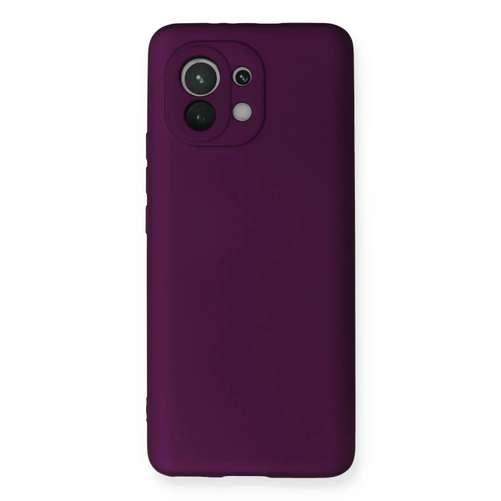 BFS  Xiaomi Mi 11 Kılıf First Silikon - Mürdüm