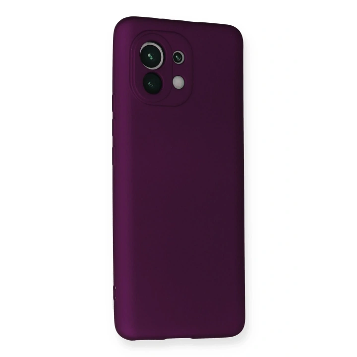 BFS  Xiaomi Mi 11 Kılıf First Silikon - Mürdüm