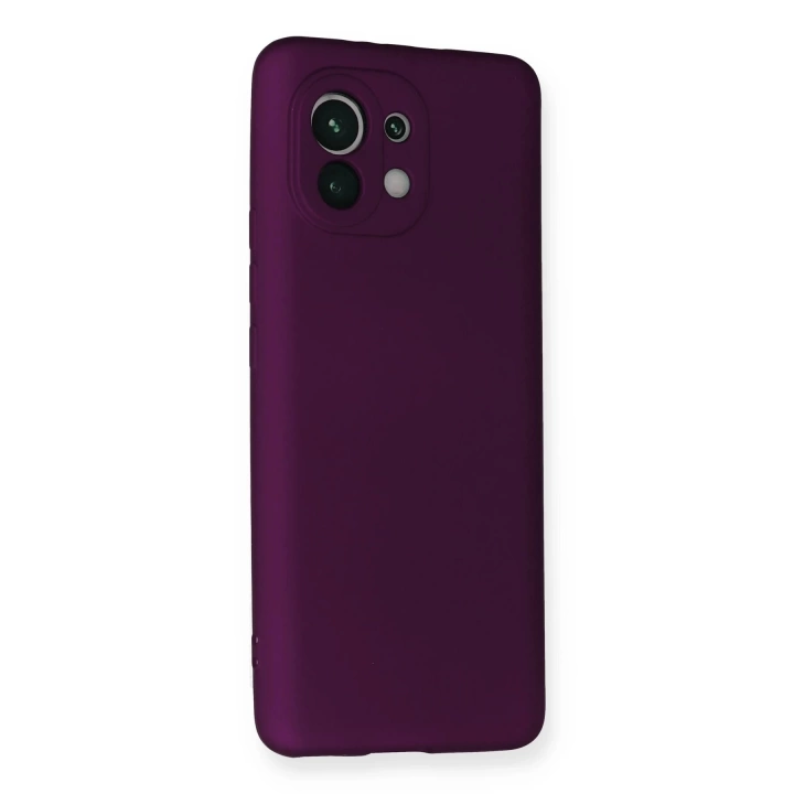 BFS  Xiaomi Mi 11 Kılıf First Silikon - Mürdüm