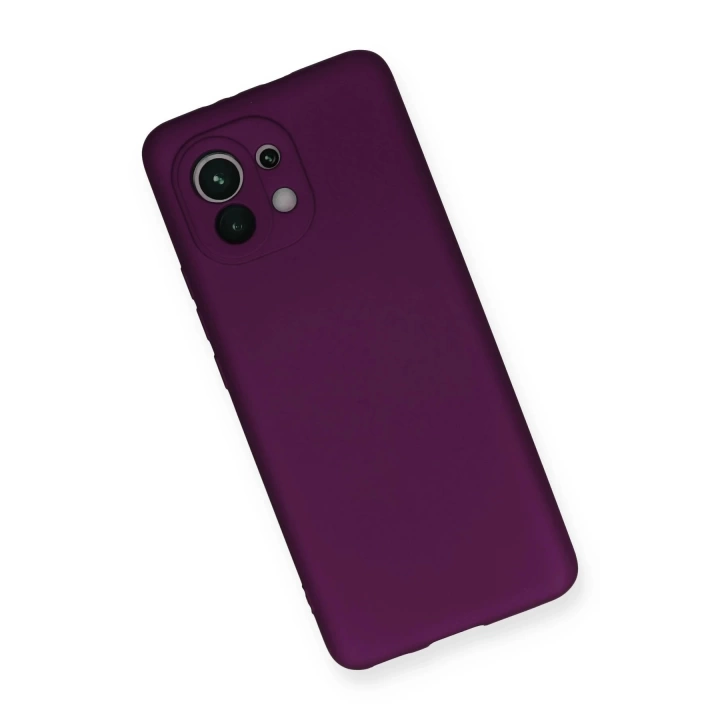 BFS  Xiaomi Mi 11 Kılıf First Silikon - Mürdüm