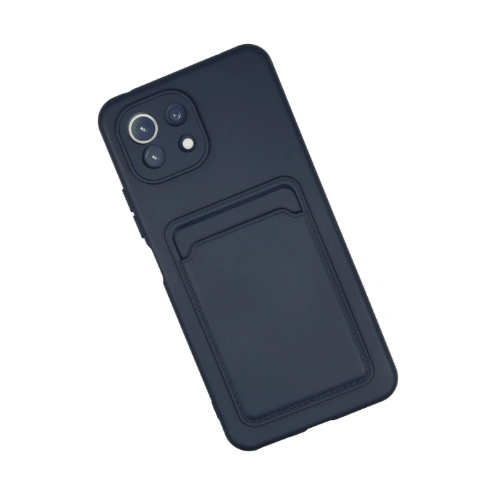 BFS  Xiaomi Mi 11 Kılıf Kelvin Kartvizitli Silikon - Lacivert
