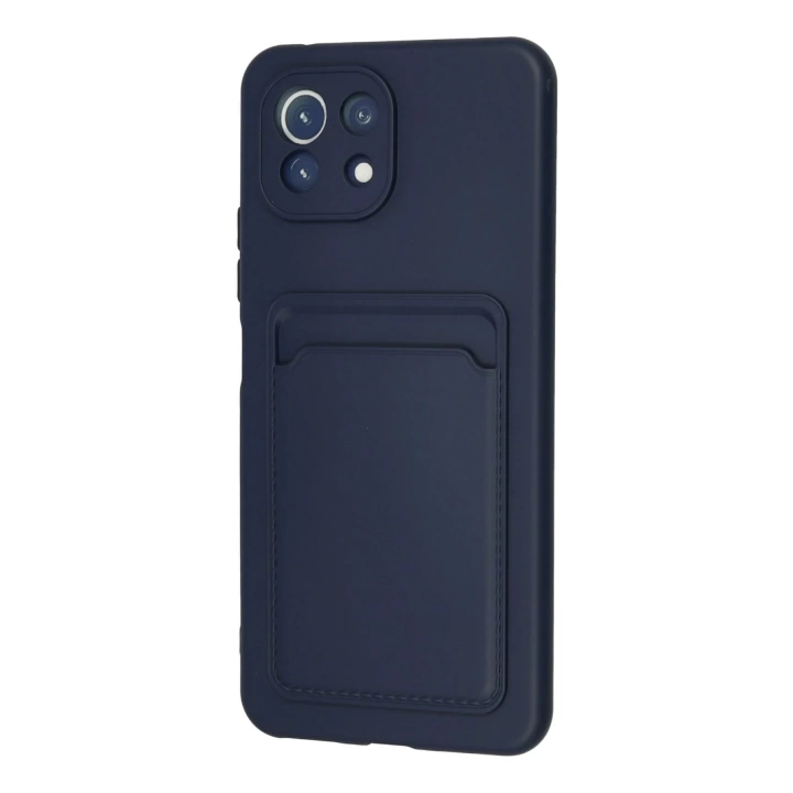 BFS  Xiaomi Mi 11 Kılıf Kelvin Kartvizitli Silikon - Lacivert