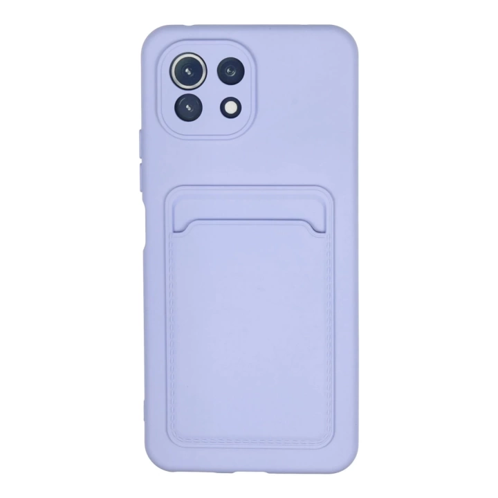 BFS  Xiaomi Mi 11 Kılıf Kelvin Kartvizitli Silikon - Lila