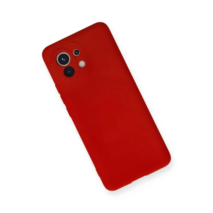 BFS  Xiaomi Mi 11 Kılıf Nano içi Kadife Silikon - Kırmızı