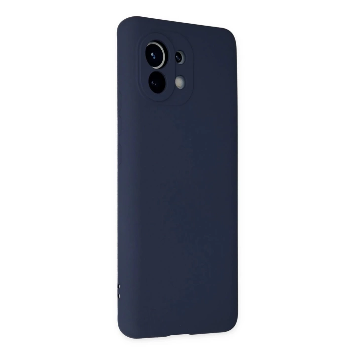 BFS  Xiaomi Mi 11 Kılıf Nano içi Kadife Silikon - Lacivert