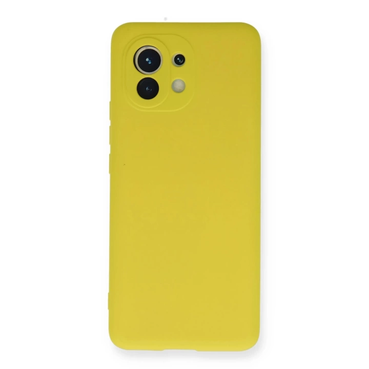 BFS  Xiaomi Mi 11 Kılıf Nano içi Kadife Silikon - Sarı