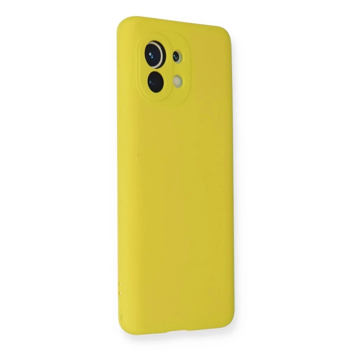 BFS  Xiaomi Mi 11 Kılıf Nano içi Kadife Silikon - Sarı