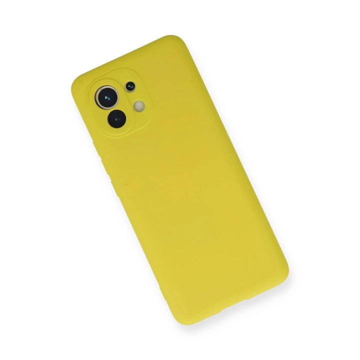 BFS  Xiaomi Mi 11 Kılıf Nano içi Kadife Silikon - Sarı