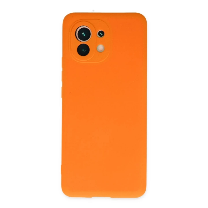BFS  Xiaomi Mi 11 Kılıf Nano içi Kadife Silikon - Turuncu