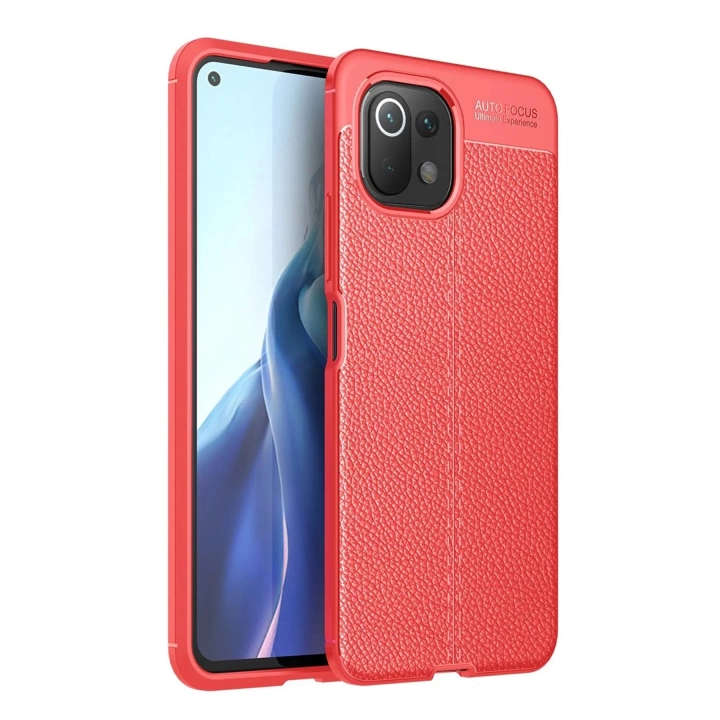 BFS  Xiaomi Mİ 11 Lite Kılıf Auto Focus Kapak - Kırmızı