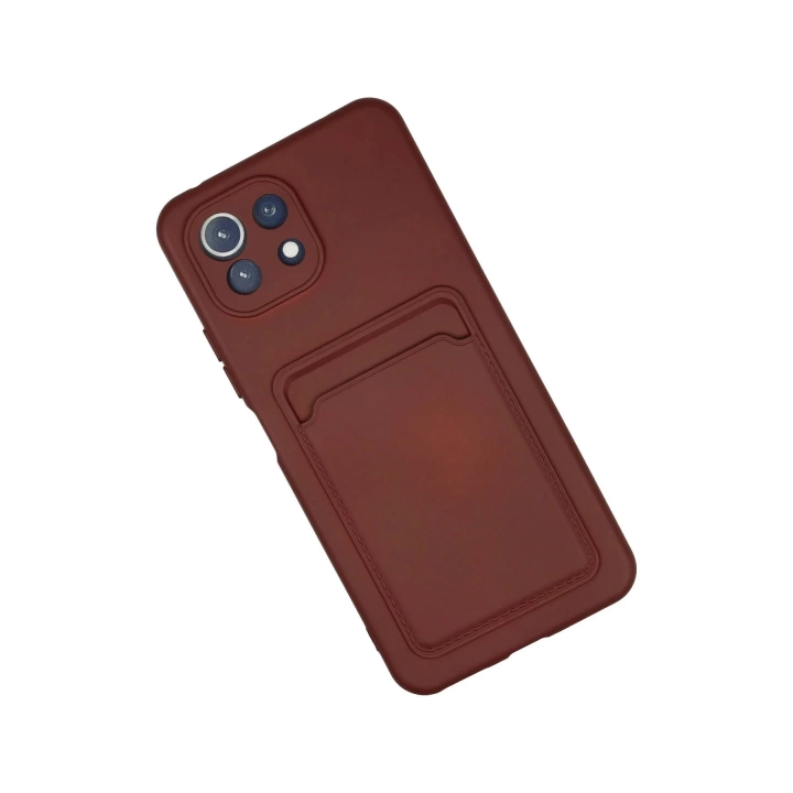 BFS  Xiaomi Mİ 11 Lite Kılıf Kelvin Kartvizitli Silikon - Bordo