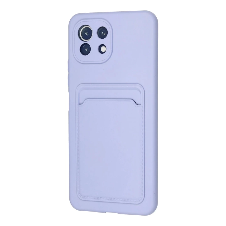 BFS Xiaomi Mİ 11 Lite Kılıf Kelvin Kartvizitli Silikon - Lila