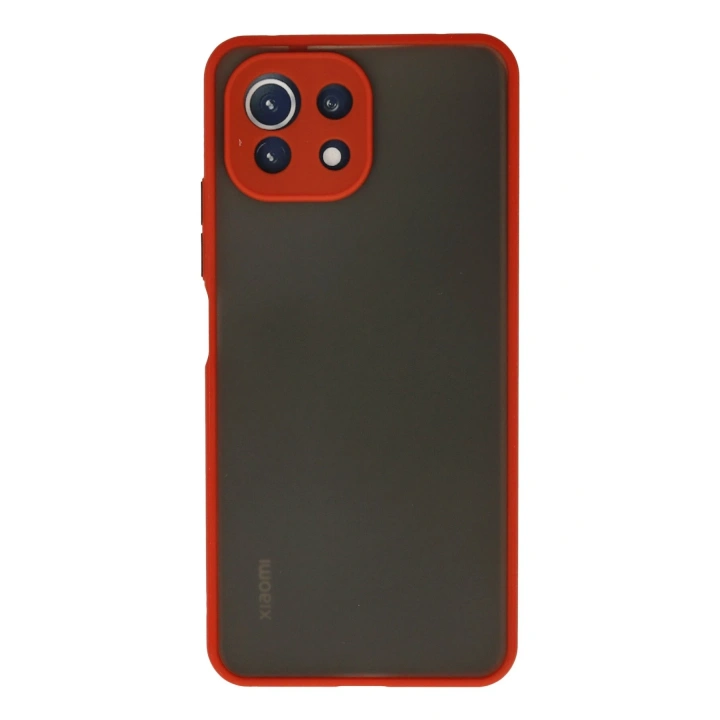BFS  Xiaomi Mİ 11 Lite Kılıf Montreal Silikon Kapak - Kırmızı