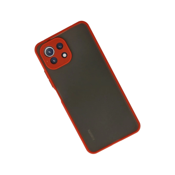 BFS  Xiaomi Mİ 11 Lite Kılıf Montreal Silikon Kapak - Kırmızı