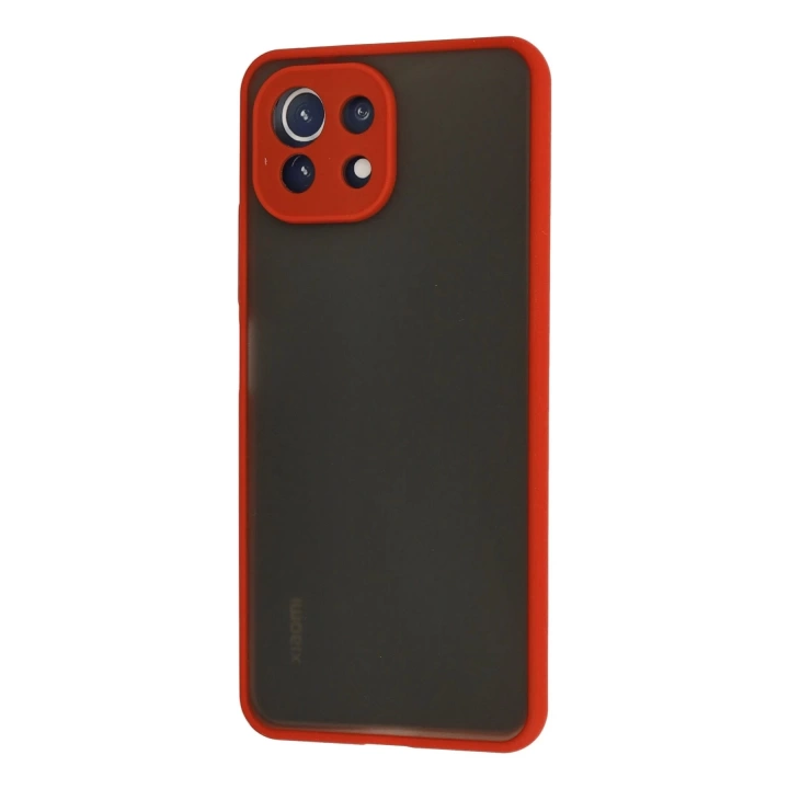 BFS  Xiaomi Mİ 11 Lite Kılıf Montreal Silikon Kapak - Kırmızı