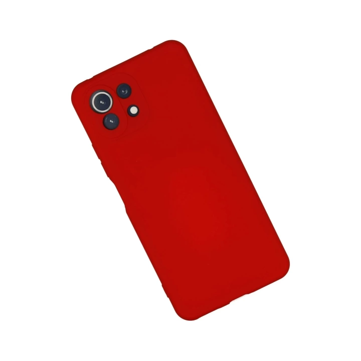 BFS  Xiaomi Mİ 11 Lite Kılıf Nano içi Kadife Silikon - Kırmızı