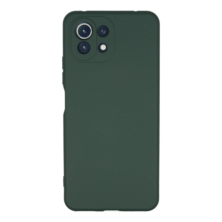 BFS  Xiaomi Mİ 11 Lite Kılıf Nano içi Kadife Silikon - Koyu Yeşil