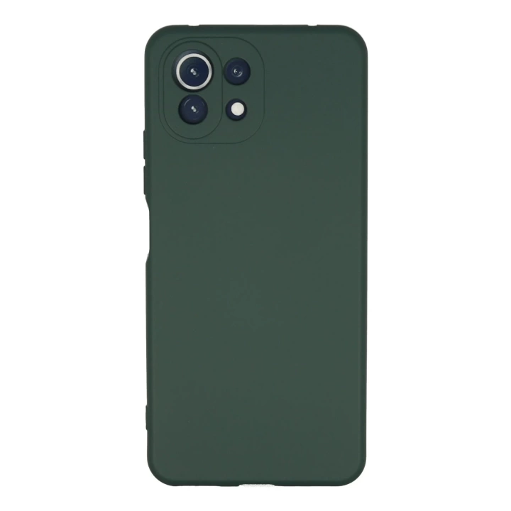 BFS  Xiaomi Mİ 11 Lite Kılıf Nano içi Kadife Silikon - Koyu Yeşil