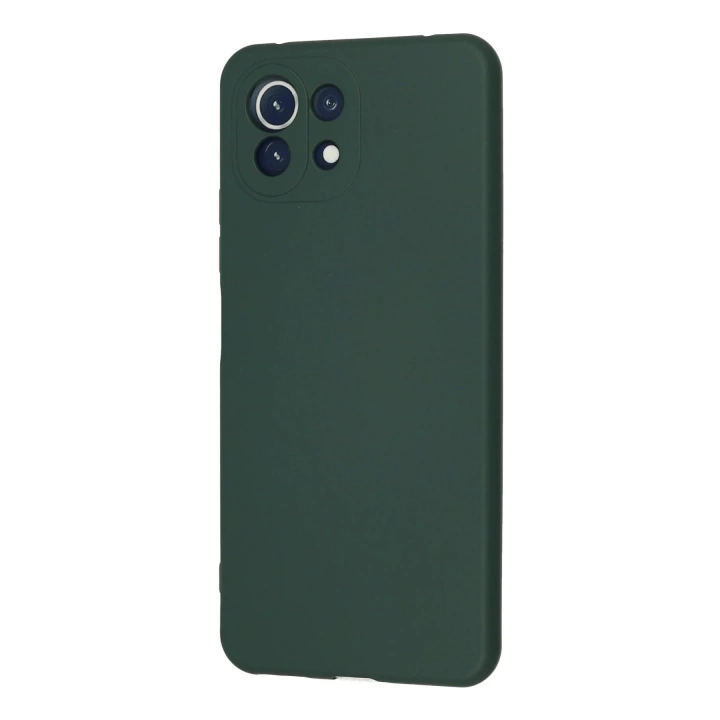 BFS  Xiaomi Mİ 11 Lite Kılıf Nano içi Kadife Silikon - Koyu Yeşil