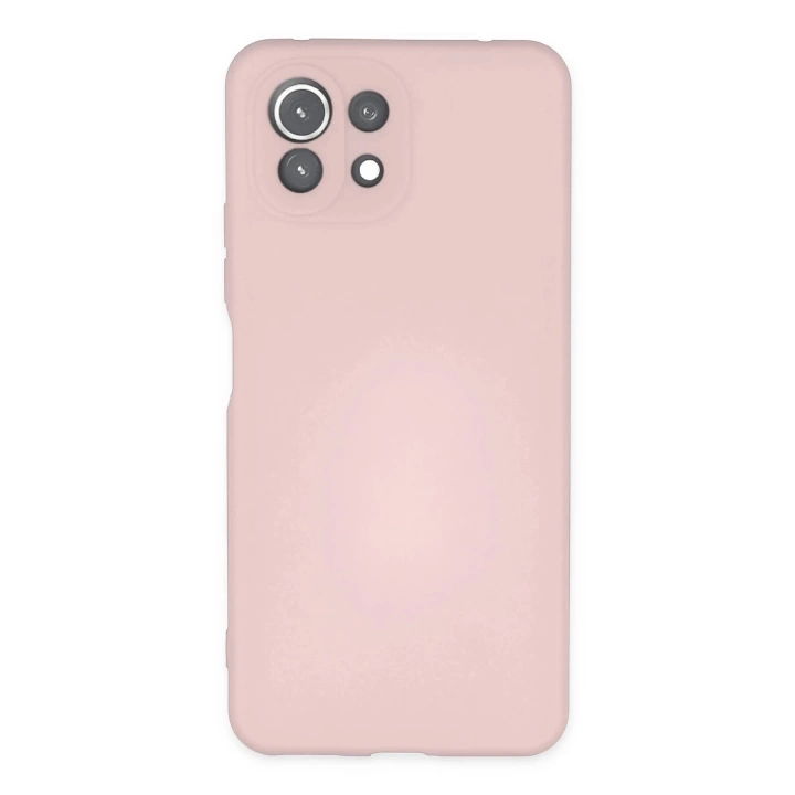 BFS  Xiaomi Mİ 11 Lite Kılıf Nano içi Kadife Silikon - Pudra